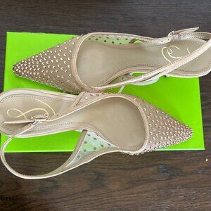 Sam Edleman Bianka Sling Mesh Kitten Heel